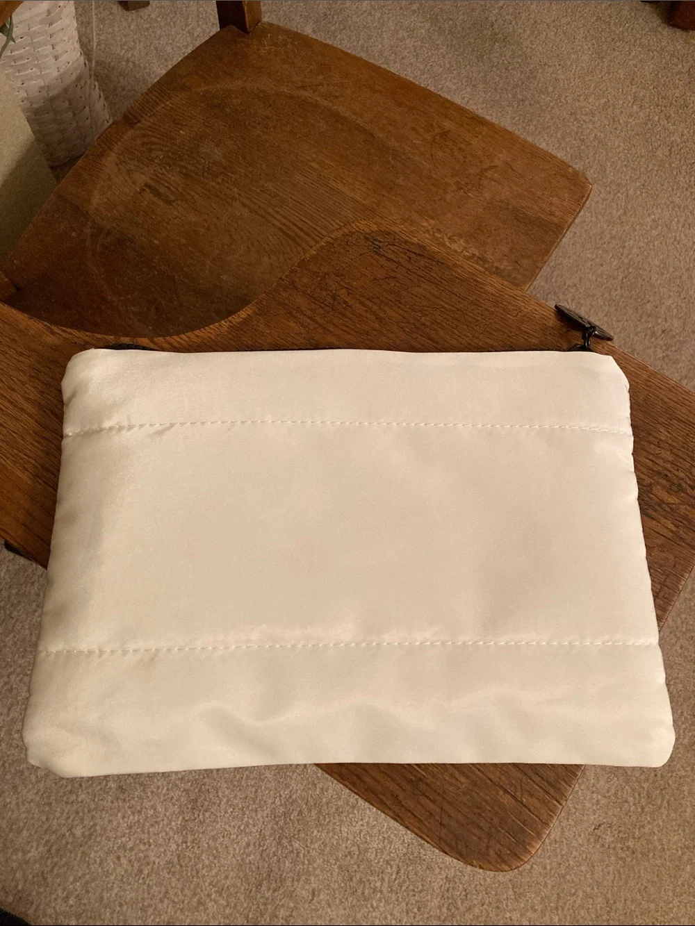 CHANEL Beaute Puffy Nylon Carryall/Makeup/Cosmetic/Toiletry Pouch Case NWOT